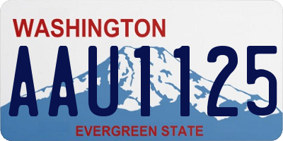 WA license plate AAU1125