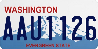 WA license plate AAU1126