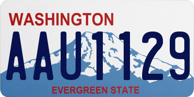 WA license plate AAU1129