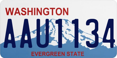 WA license plate AAU1134