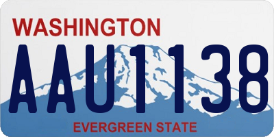 WA license plate AAU1138