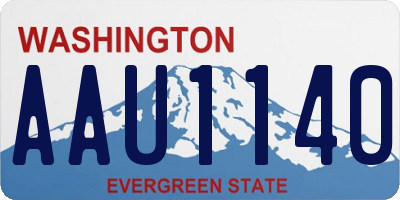 WA license plate AAU1140