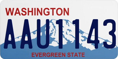 WA license plate AAU1143