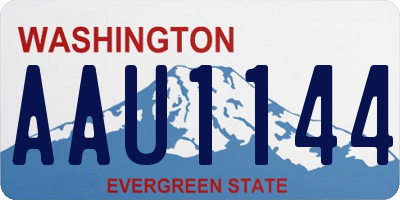 WA license plate AAU1144