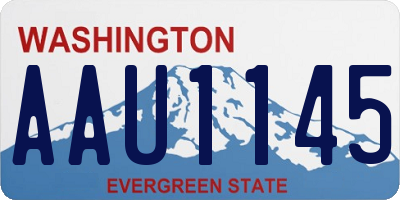 WA license plate AAU1145