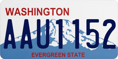WA license plate AAU1152