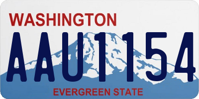 WA license plate AAU1154