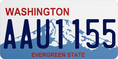 WA license plate AAU1155