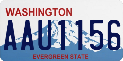 WA license plate AAU1156