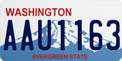 WA license plate AAU1163