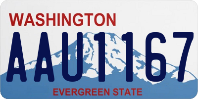 WA license plate AAU1167
