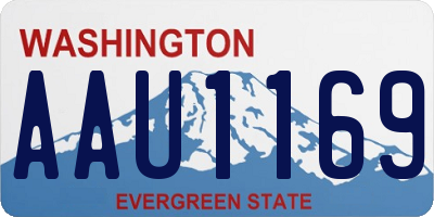WA license plate AAU1169