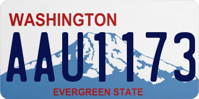 WA license plate AAU1173