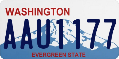 WA license plate AAU1177