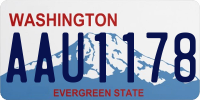 WA license plate AAU1178