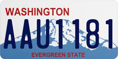 WA license plate AAU1181