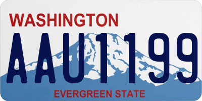 WA license plate AAU1199