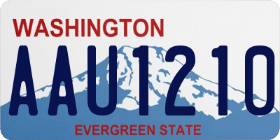 WA license plate AAU1210