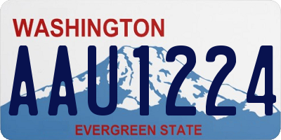 WA license plate AAU1224