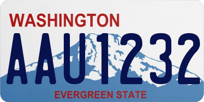 WA license plate AAU1232