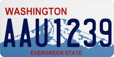 WA license plate AAU1239