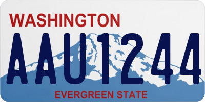 WA license plate AAU1244