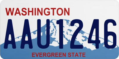 WA license plate AAU1246