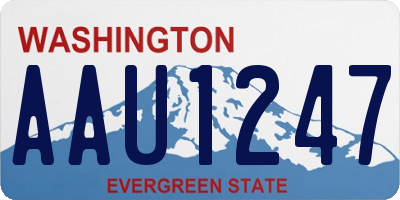 WA license plate AAU1247