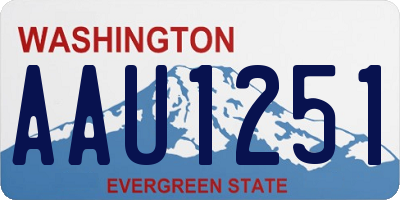 WA license plate AAU1251