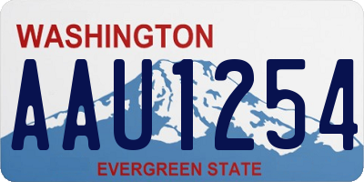 WA license plate AAU1254