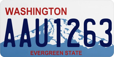 WA license plate AAU1263