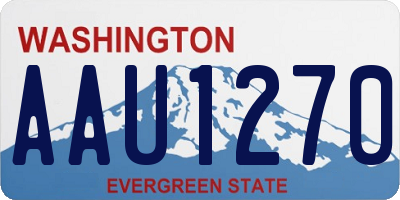 WA license plate AAU1270