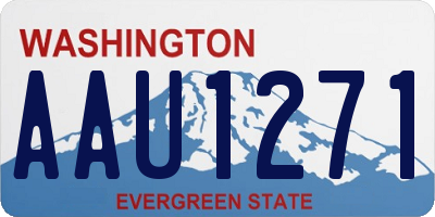 WA license plate AAU1271