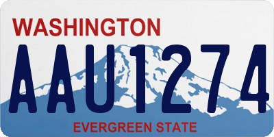 WA license plate AAU1274