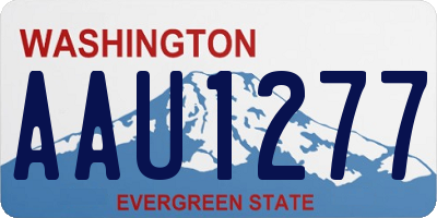 WA license plate AAU1277