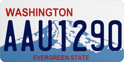 WA license plate AAU1290