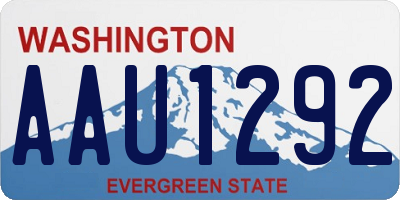 WA license plate AAU1292