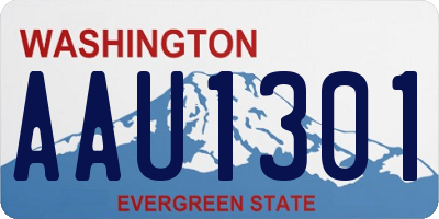 WA license plate AAU1301