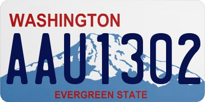 WA license plate AAU1302