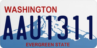 WA license plate AAU1311