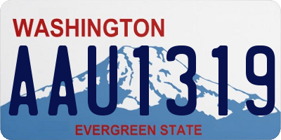 WA license plate AAU1319