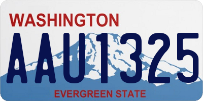 WA license plate AAU1325