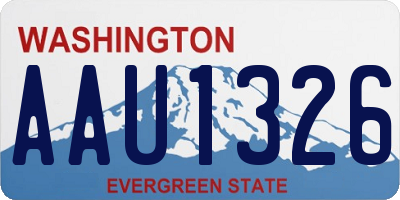 WA license plate AAU1326