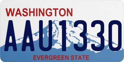WA license plate AAU1330