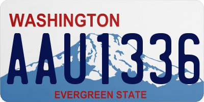 WA license plate AAU1336
