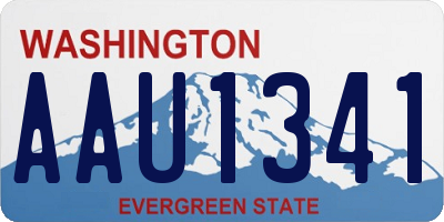 WA license plate AAU1341