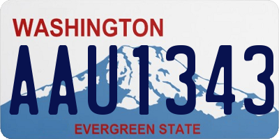 WA license plate AAU1343