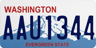 WA license plate AAU1344