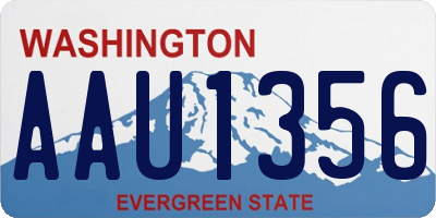 WA license plate AAU1356