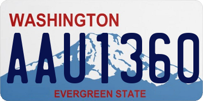 WA license plate AAU1360